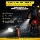 Kit Bike Farol Lanterna Recarregável Bicicleta Frontal Traseiro A Prova D'água + Estojo Kit Ferramentas Bicicleta Acessórios Bolsa Quadro Bike Com Reparo Pneu Bomba De Ar Remendo Chaves