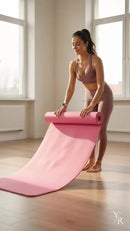 Tapete Yoga Antiderrapante de EVA Premium YR Ymports para Pilates e Fitness com Bolsa Rosa