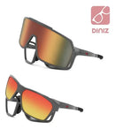 Óculos de sol Hb Presto clip on lente cor da armação preto cor da lente orange chrome