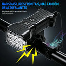 Farol Bike Recarregável Usb 3030 12 Leds Ipx6 Buzina 6 Sons