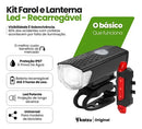 Kit Farol Lanterna Bike Bicicleta Luz Ultra LED Potente Forte Recarregável USB Forte Dianteira Traseira Pisca Sinalizador À Prova D'Água IP67 Kaizu