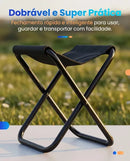 Mini Cadeira Dobrável Portátil Banco Pesca Camping Fila Resistente Banqueta Sólar