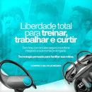 Fone de Ouvido Bluetooth 5.3 Sem Fio Tws Com Microfone Hd Gancho Ergonômico Esportivo Resistente A Água Display Digital Led Bateria Longa Duração Compatível Com Todos Celulares Preto