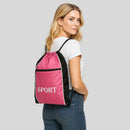 Mochila Saco Academia Rosa Sport Fanza Moda Impermeável 45cm Nylon