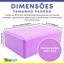 Tijolo Bloco De Yoga Em Eva Pilates Kit C/2 Peças Cor Azul