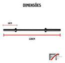 Par De Halteres Barra Oca 120cm Com Presilhas Preto