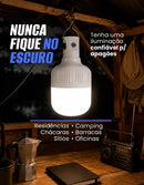 Lampada Led Solar Recarregável Usb Camping Pesca Jardim