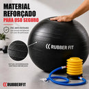 Bola Pilates Suiça Yoga Abdominal Gym Ball 55cm Bomba Cor Preto