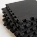 Kit 12 Tapetes Tatame Eva Preto Academia Yoga 50x50cm 10mm