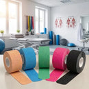 Fita Kinesio Tape Bandagem Elástica Kinesiology Taping Fisioterapia Muscular 5cm X 5m Adesiva Suporte Reabilitação Lesões Musculares Resistente Água Hipoalergênica Sem Látex Brasiliana Tech