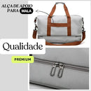 Bolsa Mala Feminina Viagem 10kg De Mão Academia Porta Tênis Preto Lisa