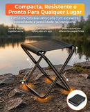 Mini Cadeira Dobrável Portátil Banco Pesca Camping Fila Resistente Banqueta Sólar