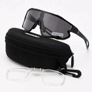 Óculos De Sol Polarizado Pace Bike Corrida Beach + Clip Grau Preto