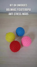 Kit 4 Bolas De Mãos Esferas Fisioterápicas Ortopédica Ball