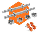 Par Barra Maciça 40cm Halteres Rosca Dumbell Treino Academia