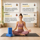 2 Blocos Pilates Tijolo Yoga Funcional Compacto Resistente