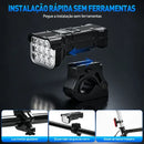 Farol Bike Recarregável Usb 3030 12 Leds Ipx6 Buzina 6 Sons