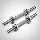 Par Barra Maciça 35cm Halteres Rosca Dumbell Treino Academia