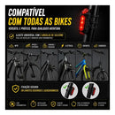 Kit Farol Bicicleta LED Recarregável USB NAVI / Lanterna Traseira Impermeável Luz Dianteira Potente Alta Visibilidade Sinalizador LED MTB Speed Urbana Elétrica com Modos de Pisca e Fixação Fácil