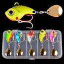 5 Iscas Artificial Metal Vib Vibration 10g 12cm Truta Robalo