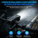 Farol Bike Recarregável Usb 3030 12 Leds Ipx6 Buzina 6 Sons
