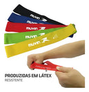 Kit Mini Band Muvin com 5 Faixas Elásticas de 5 Intensidades para Musculação e Funcional
