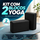 Kit c/ 2 Blocos de Yoga Para Exercícios Alongamento Pilates Meditação Tijolo Funcional Alongamento Ioga Cor Preto Jcanova Store