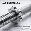 Par De Barras Halteres Academia 40cm Cromada 28mm Maciça