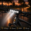 Farol de Bike 20.000 Lúmens para Bicicleta e Patinete com LED Forte USB-C de Alumínio e Bateria Duradoura