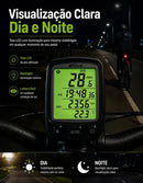 Ciclocomputador Bike Velocimetro Digital Com Fio Lcd Backlight 27 Funções Hodometro Temperatura Relogio Bicicleta Mtb Speed