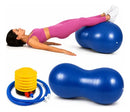 Bola Pilates Fisioterapia Yoga Alongamento Feijão 90x45 Cm Cor Azul