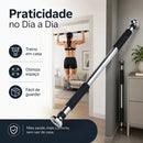 Barra Fixa De Porta Para Exercícios Ajustável 63 A 96 Cm Cor Prateado