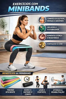 Kit 20 Itens: Elasticos Extensores + 5 Mini bands + 1 Corda de Pular + 1 Cross tube + 1 Thera Band + Guia de Exercícios Cardio- Fisioterapia - Pilates- Academia- Treino em Casa Reativo Sport e Fitness