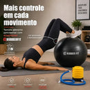 Bola Pilates Suiça Yoga Abdominal Gym Ball 55cm Bomba Cor Preto