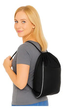 Mochila Sacola De Academia Para Esporte Porta Chuteira Tênis Cor Preto Liso