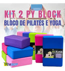 Tijolo Bloco De Yoga Em Eva Pilates Kit C/2 Peças Cor Azul