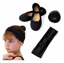 Kit  Sapatilha Faixa E Redinha Cabelo Ballet Jazz Infantil