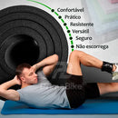 Tapete Yoga Academia EVA 1cm Antiderrapante À Prova D'Água Preto