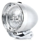 Farol de bicicleta retrô vintage cromado com 3 leds absoluto jy-592a