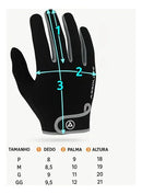 Luva Ciclismo Dedo Longo Absolute Outfit Nero Preta/Cinza Tamanho M