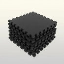 Kit 12 Tapetes Tatame Eva Preto Academia Yoga 50x50cm 10mm