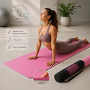 Tapete Yoga Antiderrapante de EVA Premium YR Ymports para Pilates e Fitness com Bolsa Rosa