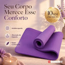 Colchonete Tapete Yoga Pilates Ginástica Grosso 10mm Premium Cor Roxo