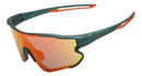 Óculos corrida bike ciclismo beach tennis pescaria Elleven colors armação verde-escuro lente laranja