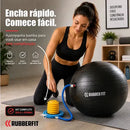 Bola Pilates Suiça Yoga Abdominal Gym Ball 55cm Bomba Cor Preto