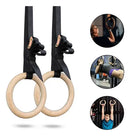 Argolas Suspensão Olímpica Madeira Cross Training Ginástica Com Fitas