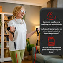 Elástico Exercício KSMIX Média 1,2m Alças Acolchoadas Musculação