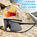 Óculos Corrida Ciclismo / Bike Esportivo Beach Tênis Vôlei de Praia Pesca Futevôlei Proteção UV400 Várias Cores Preto