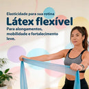 Kit 4 Faixa Elástica Thera Band Exercício Fisioterapia Yoga Faixas Variadas Funcional Pilates Ginástica Academia Alegria Sortido