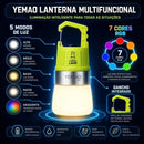 Kit 2 Lanternas De Camping Multifuncionais Led Recarregável Usb-c Com Rgb 7 Cores Ipx4 Gancho Portátil Para Barraca Trilha Pesca Emergência